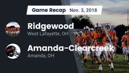 Recap: Ridgewood  vs. Amanda-Clearcreek  2018