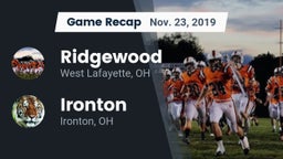 Recap: Ridgewood  vs. Ironton  2019