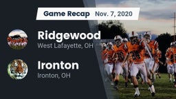 Recap: Ridgewood  vs. Ironton  2020