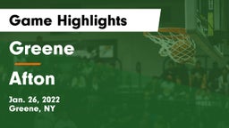 Greene  vs Afton  Game Highlights - Jan. 26, 2022