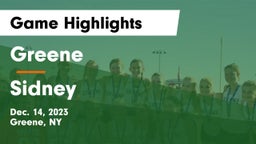 Greene  vs Sidney  Game Highlights - Dec. 14, 2023