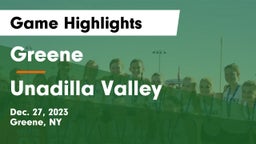 Greene  vs Unadilla Valley  Game Highlights - Dec. 27, 2023