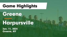 Greene  vs Harpursville  Game Highlights - Jan. 11, 2024