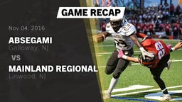 Recap: Absegami  vs. Mainland Regional  2016