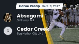 Recap: Absegami  vs. Cedar Creek  2017