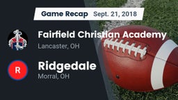 Recap: Fairfield Christian Academy  vs. Ridgedale  2018