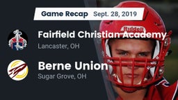 Recap: Fairfield Christian Academy  vs. Berne Union  2019