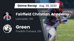 Recap: Fairfield Christian Academy  vs. Green  2020