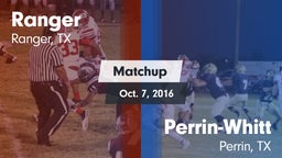 Matchup: Ranger vs. Perrin-Whitt  2016