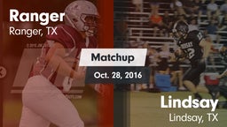 Matchup: Ranger vs. Lindsay  2016
