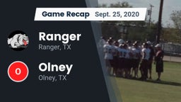 Recap: Ranger  vs. Olney  2020