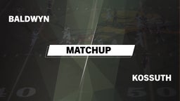 Matchup: Baldwyn vs. Kossuth  2016