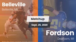 Matchup: Belleville vs. Fordson  2020