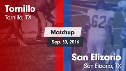 Matchup: Tornillo vs. San Elizario  2016