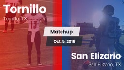 Matchup: Tornillo vs. San Elizario  2018