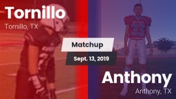 Matchup: Tornillo vs. Anthony  2019