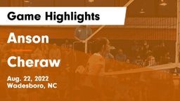 Anson  vs Cheraw   Game Highlights - Aug. 22, 2022