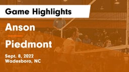 Anson  vs Piedmont  Game Highlights - Sept. 8, 2022