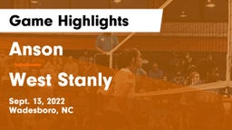 Anson  vs West Stanly   Game Highlights - Sept. 13, 2022