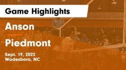Anson  vs Piedmont  Game Highlights - Sept. 19, 2022