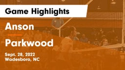 Anson  vs Parkwood  Game Highlights - Sept. 28, 2022