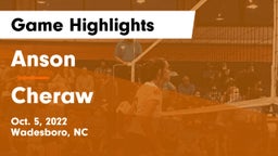 Anson  vs Cheraw  Game Highlights - Oct. 5, 2022
