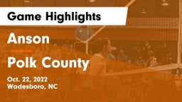 Anson  vs Polk County Game Highlights - Oct. 22, 2022