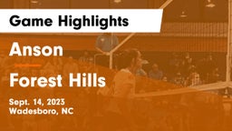 Anson  vs Forest Hills  Game Highlights - Sept. 14, 2023