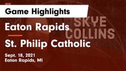 Eaton Rapids  vs St. Philip Catholic  Game Highlights - Sept. 18, 2021