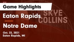 Eaton Rapids  vs Notre Dame Game Highlights - Oct. 23, 2021