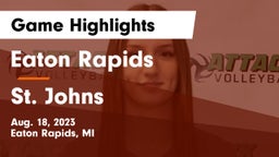 Eaton Rapids  vs St. Johns  Game Highlights - Aug. 18, 2023