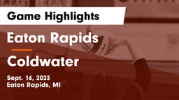 Eaton Rapids  vs Coldwater  Game Highlights - Sept. 16, 2023