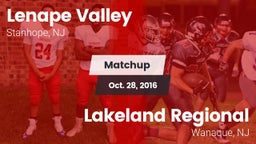 Matchup: Lenape Valley vs. Lakeland Regional  2016