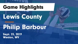 Lewis County  vs Philip Barbour  Game Highlights - Sept. 23, 2019