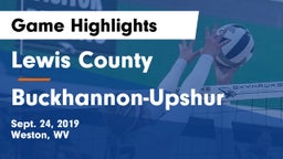 Lewis County  vs Buckhannon-Upshur  Game Highlights - Sept. 24, 2019