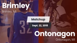 Matchup: Brimley vs. Ontonagon  2018