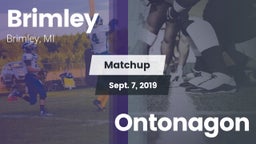 Matchup: Brimley vs. Ontonagon 2019