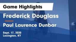 Frederick Douglass vs Paul Laurence Dunbar  Game Highlights - Sept. 17, 2020