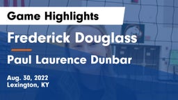 Frederick Douglass vs Paul Laurence Dunbar  Game Highlights - Aug. 30, 2022
