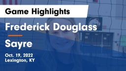 Frederick Douglass vs Sayre Game Highlights - Oct. 19, 2022