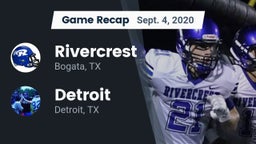 Recap: Rivercrest  vs. Detroit  2020