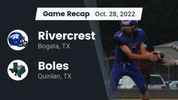 Recap: Rivercrest  vs. Boles  2022