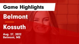 Belmont  vs Kossuth  Game Highlights - Aug. 27, 2022