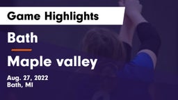 Bath  vs Maple valley Game Highlights - Aug. 27, 2022