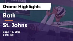 Bath  vs St. Johns  Game Highlights - Sept. 16, 2023
