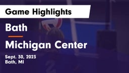 Bath  vs Michigan Center  Game Highlights - Sept. 30, 2023