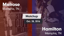 Matchup: Melrose vs. Hamilton  2016