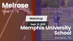 Matchup: Melrose vs. Memphis University School 2019