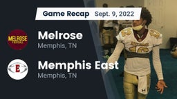Recap: Melrose  vs. Memphis East  2022
