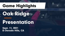 Oak Ridge  vs Presentation Game Highlights - Sept. 11, 2021